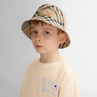 Check Bucket Hat in Sand - Children | Burberry® Official