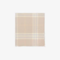 Wide Check Wool Scarf in Smoke | Burberry® Official