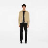 Gabardine Chester Harrington Jacket in Flax beige - Men, Cotton | Burberry® Official