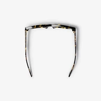 Inlaid Check Cat-eye Sunglasses​ in Bright tortoiseshell - Women | Burberry® Official