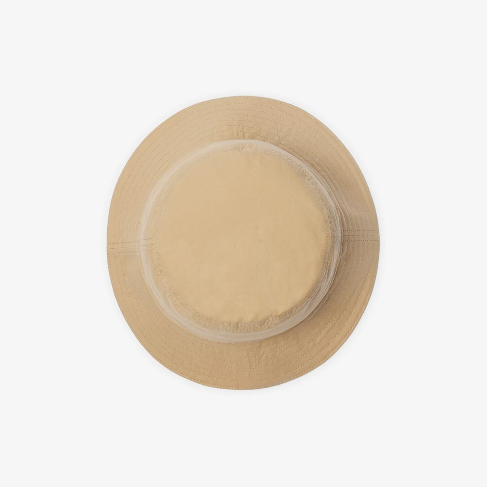 Reversible Gabardine Bucket Hat in Flax/sand - Men | Burberry® Official