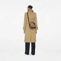 Highlands Crossbody Bag in Sand - Women, Cotton, Linen | Burberry® Official