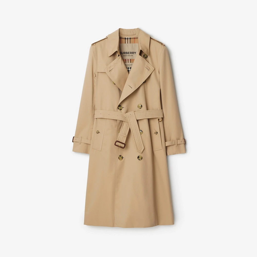 Long Kensington Heritage Trench Coat in Honey - Men | Burberry® Official