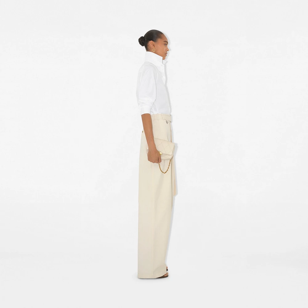 Slim Fit Cotton Poplin Shirt in White - Women | Burberry® Official