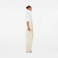 Slim Fit Cotton Poplin Shirt in White - Women | Burberry® Official