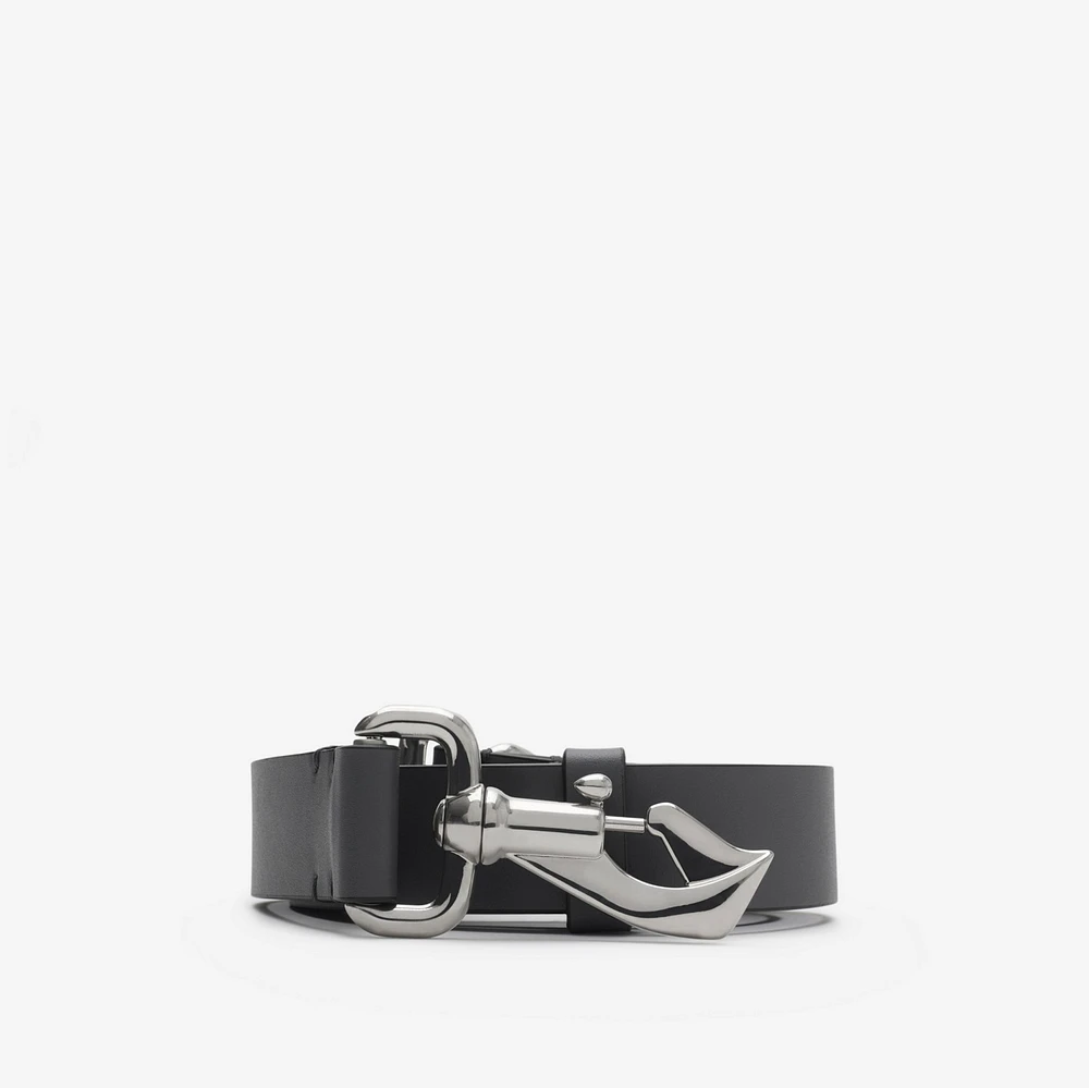 Leather Equestrian Belt in Cobble - Women | Burberry® Official