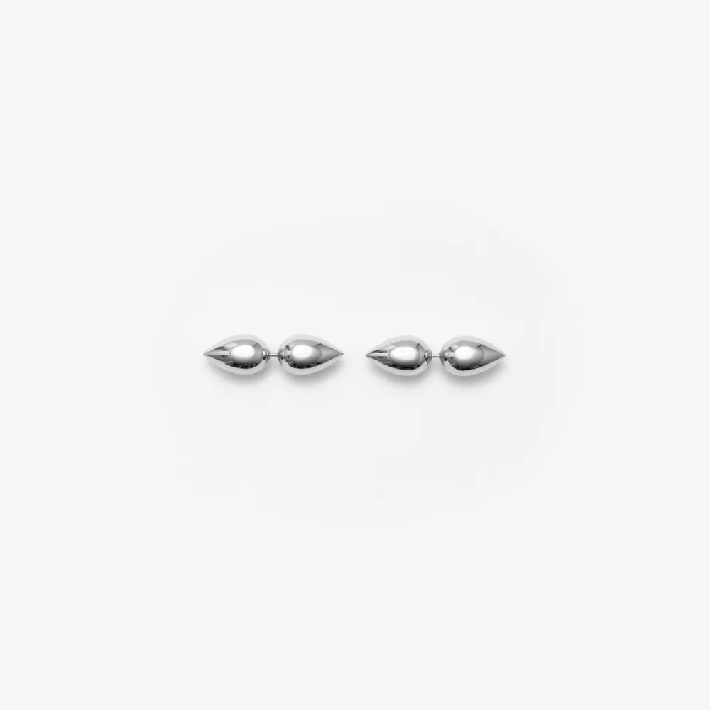 Spear Stud Earrings in Silver