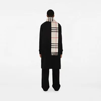 Check Cashmere Scarf in Stone Beige | Burberry® Official