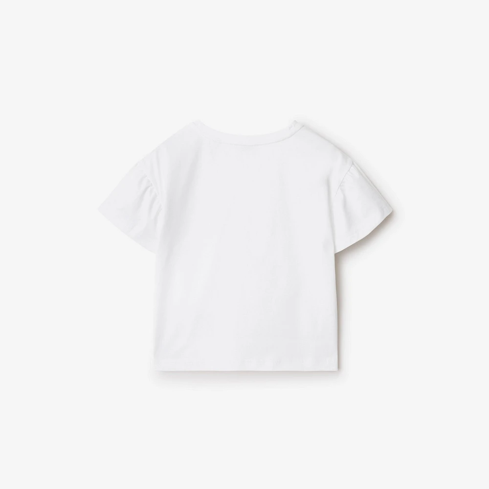 Laces Logo Cotton T-shirt in White | Burberry® Official