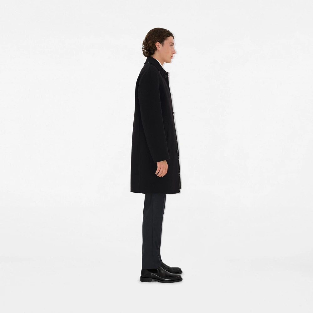 Mid-length Wool Car Coat in Black/snug - Men | Burberry® Official