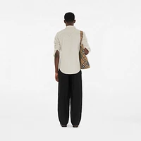 Slim Fit Cotton Shirt in Sail - Men | Burberry® Official