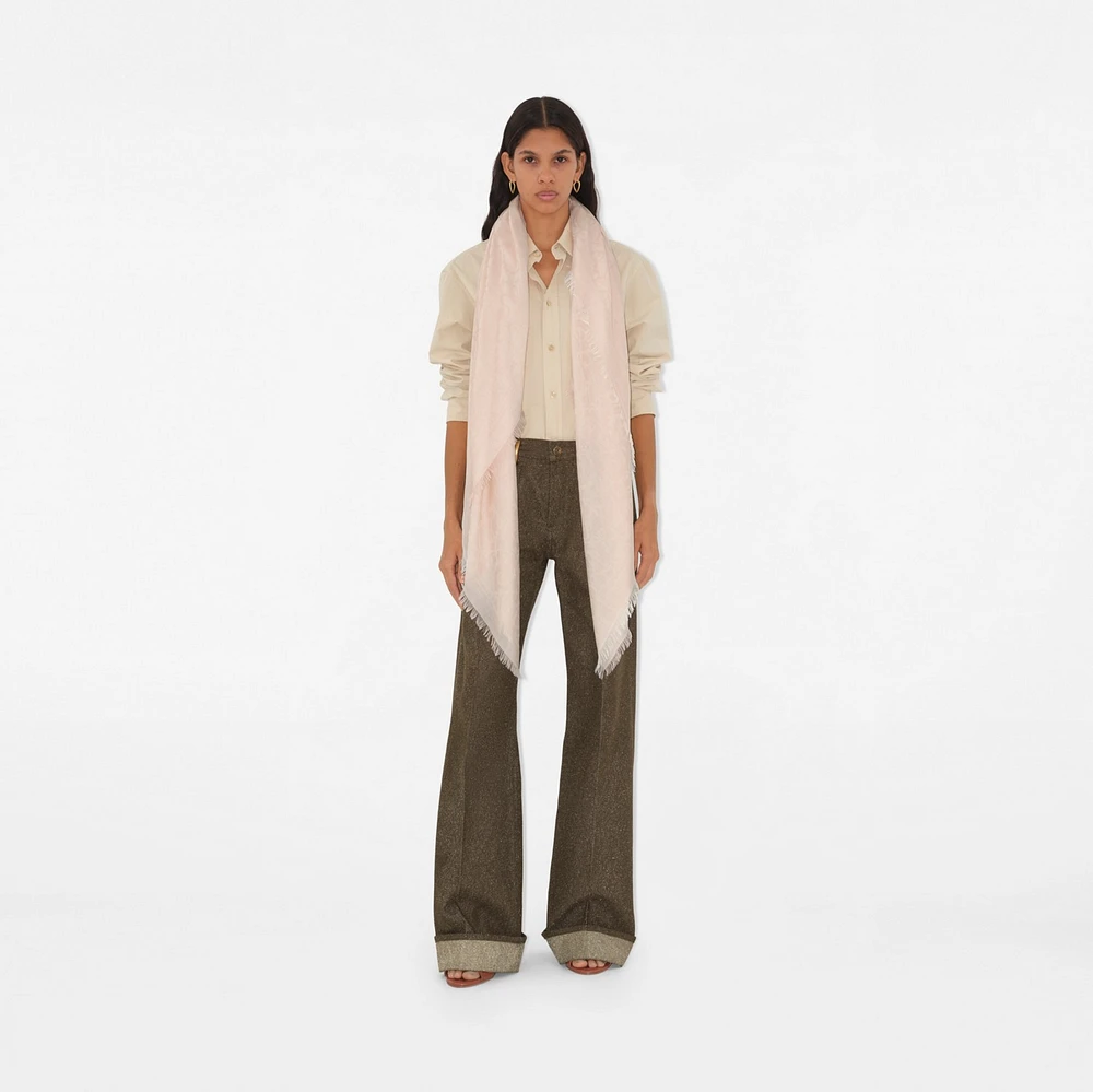 B Charm Wool Scarf in Slipper | Burberry® Official