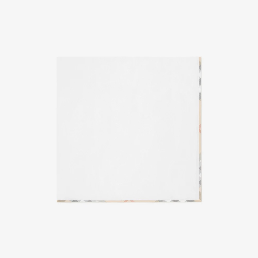 Cotton Baby Blanket in White - Children | Burberry® Official