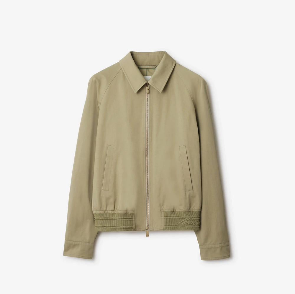 Cotton Harrington Jacket in Skylark - Men | Burberry® Official
