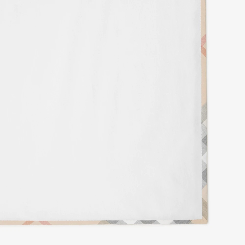 Cotton Baby Blanket in White - Children | Burberry® Official