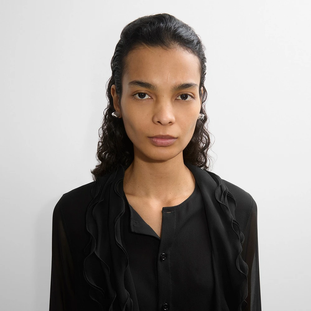 Spear Stud Earrings in Silver