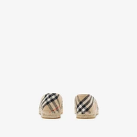 Check Mews Espadrilles​ in Sand - Women, Linen | Burberry® Official