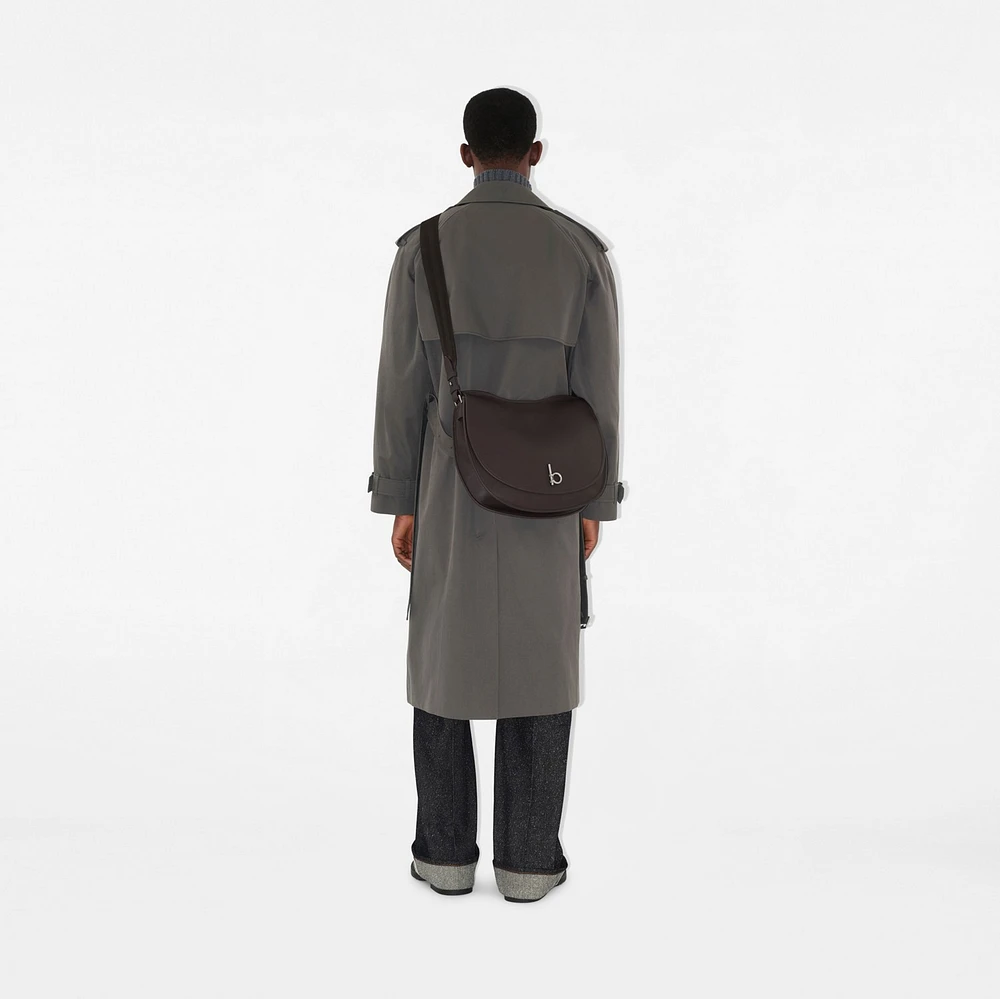 Large Rocking Horse Satchel in Peat/berry - Men | Burberry® Official