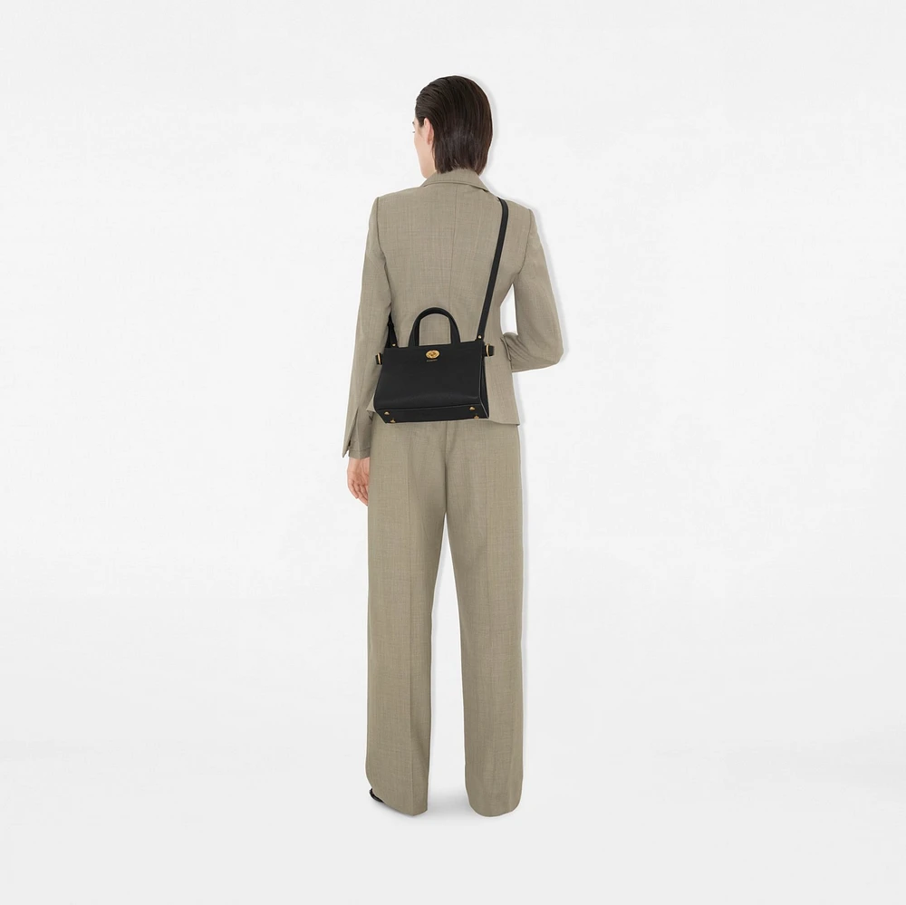 Mini Cotswolds Tote in Black - Women, Leather | Burberry® Official