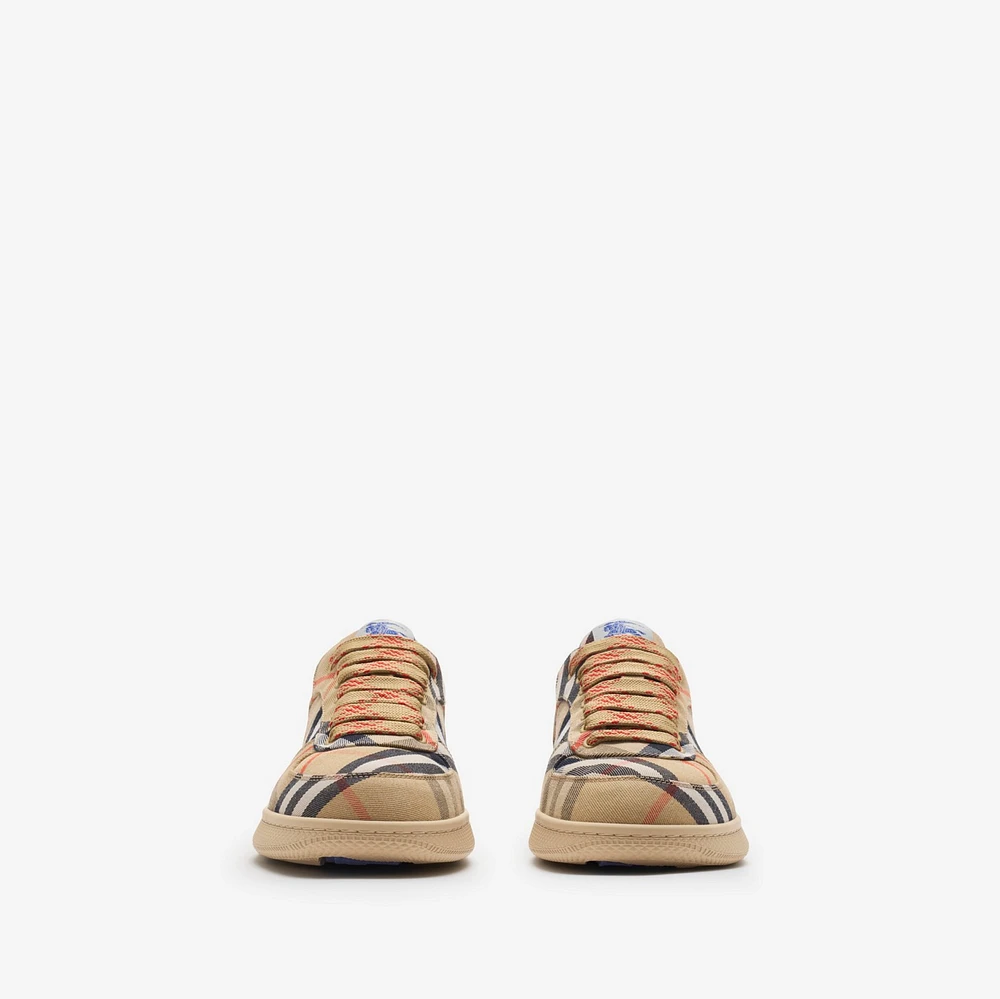 Check Terrace Sneakers in Sand - Women | Burberry® Official