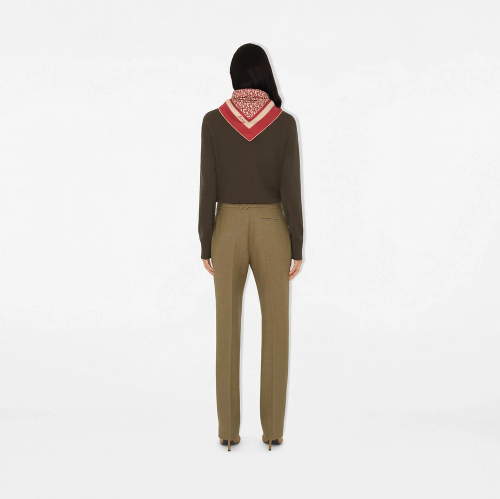 B Charm Silk Scarf in Geranium | Burberry® Official