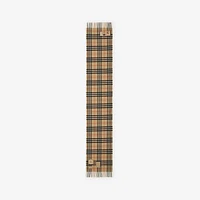 Badge Check Cashmere Scarf in Sand | Burberry® Official