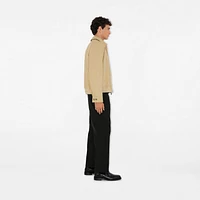 Gabardine Chester Harrington Jacket in Flax beige - Men, Cotton | Burberry® Official