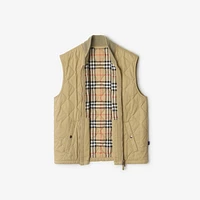Quilted Gabardine Gilet in Hamper beige - Men | Burberry® Official