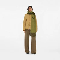 Reversible Logo Alpaca Wool Blend Scarf in Acre | Burberry® Official