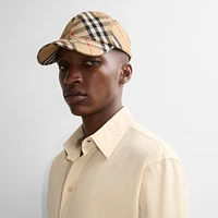 Check EKD Twill Baseball Cap in Sand - Men | Burberry® Official