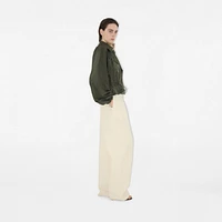 Satin Hooded Trench Jacket in Shale - Women | Burberry® Official