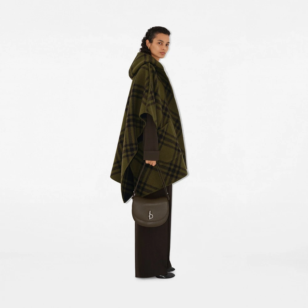 Reversible Check Wool Cape in Camp | Burberry® Official