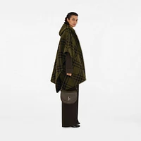 Reversible Check Wool Cape in Camp | Burberry® Official