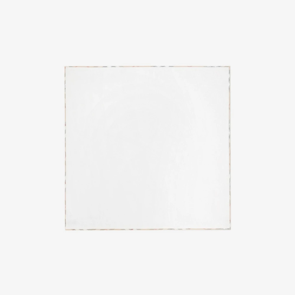 Cotton Baby Blanket in White - Children | Burberry® Official