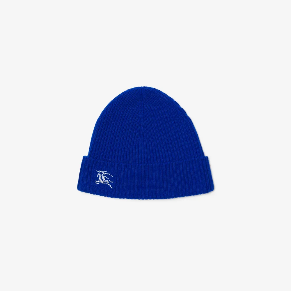 Ribbed Cashmere Beanie in Knight - Men | Burberry® Official