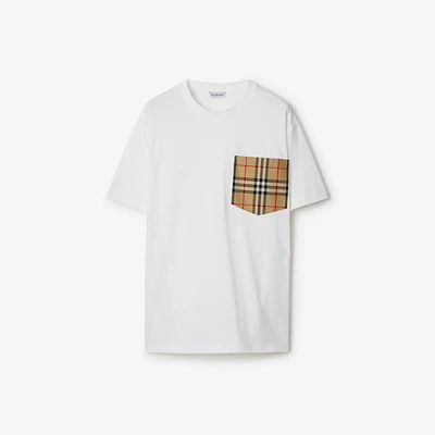 Check Pocket Cotton T-shirt in