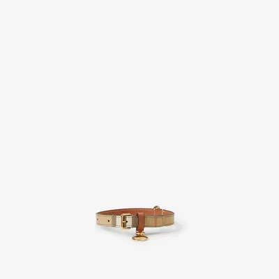 Check Dog Collar in Archive beige/briar brown - Women