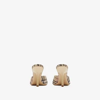 Check Mews High Mules​ in Alabaster - Women | Burberry® Official