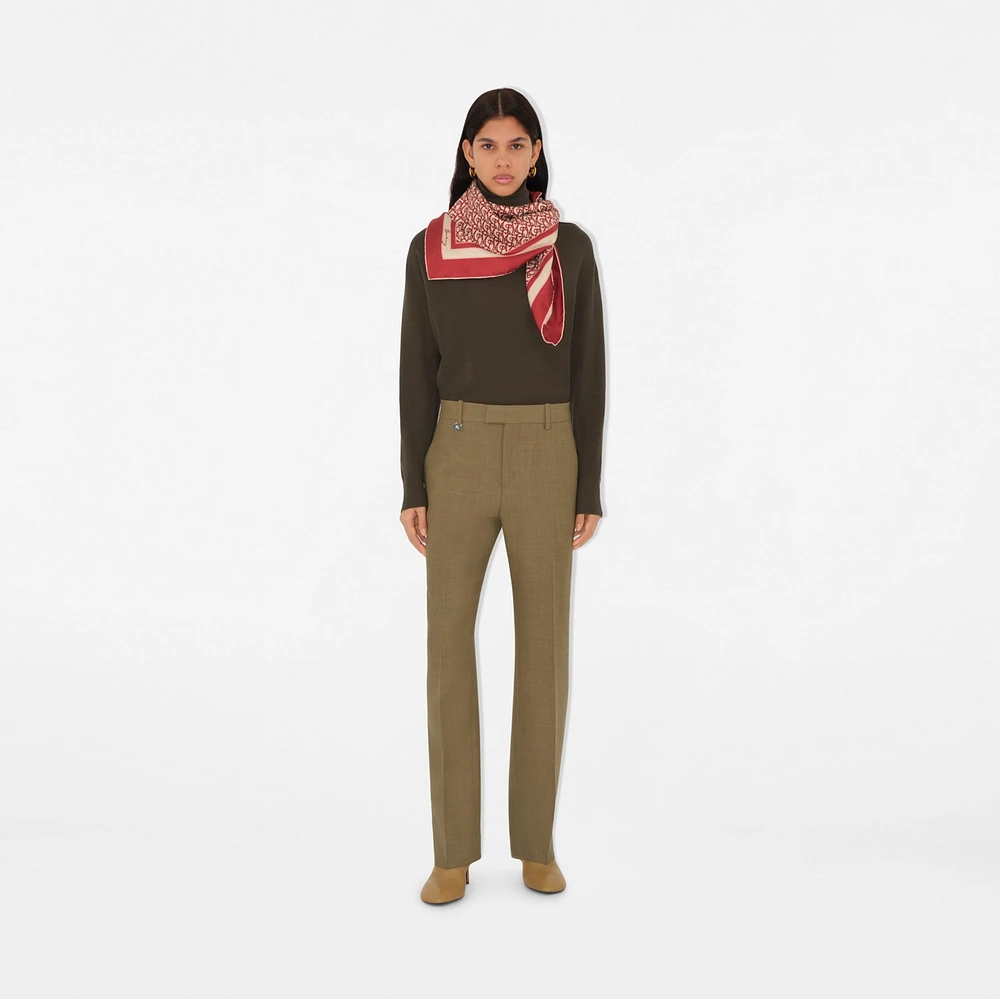 B Charm Silk Scarf in Geranium | Burberry® Official