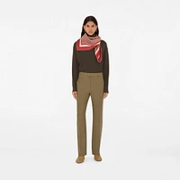 B Charm Silk Scarf in Geranium | Burberry® Official