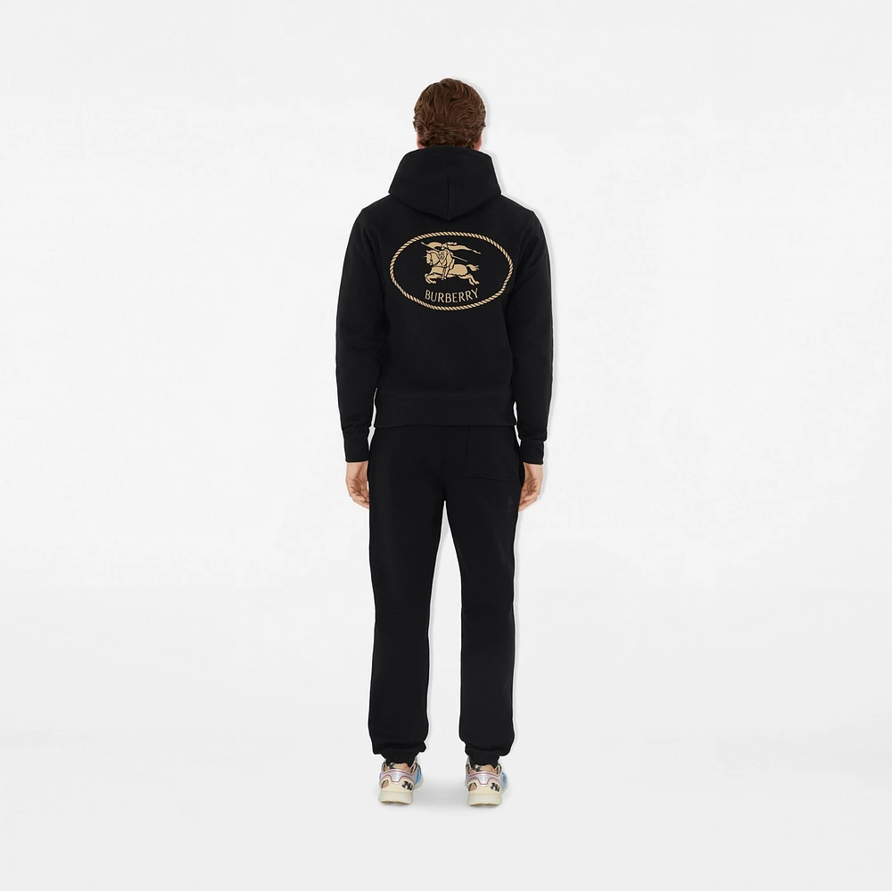 Knight Stamp Cotton Jogging Pants in Black - Men | Burberry® Official