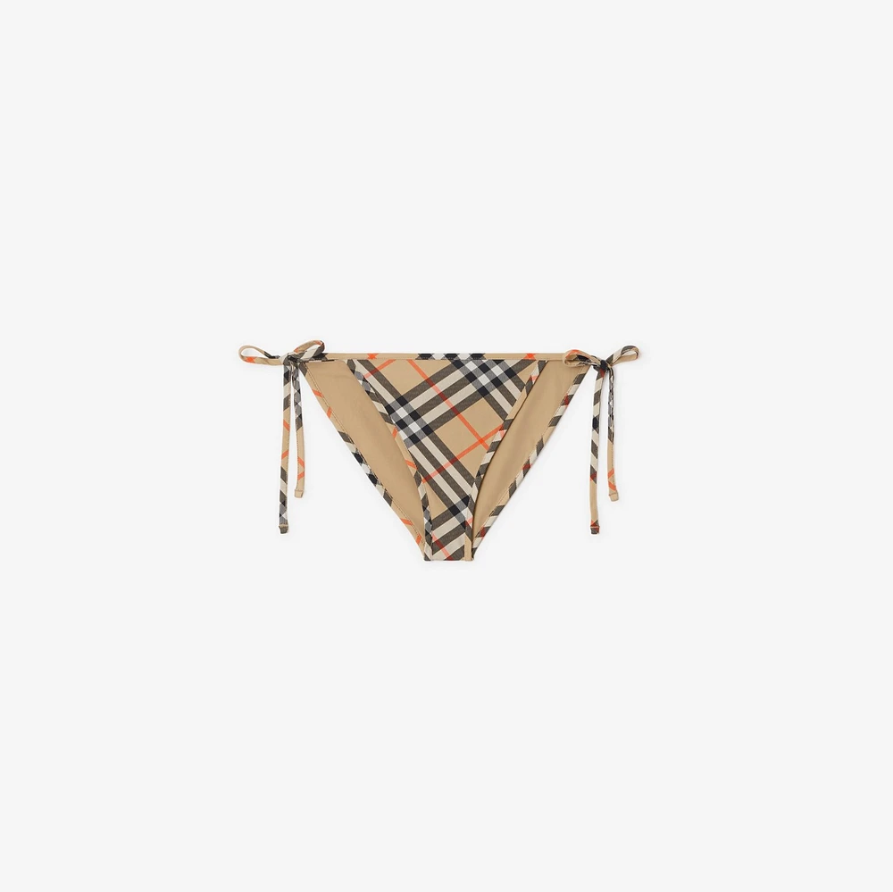 Check Bikini Briefs in Sand - Women | Burberry® Official