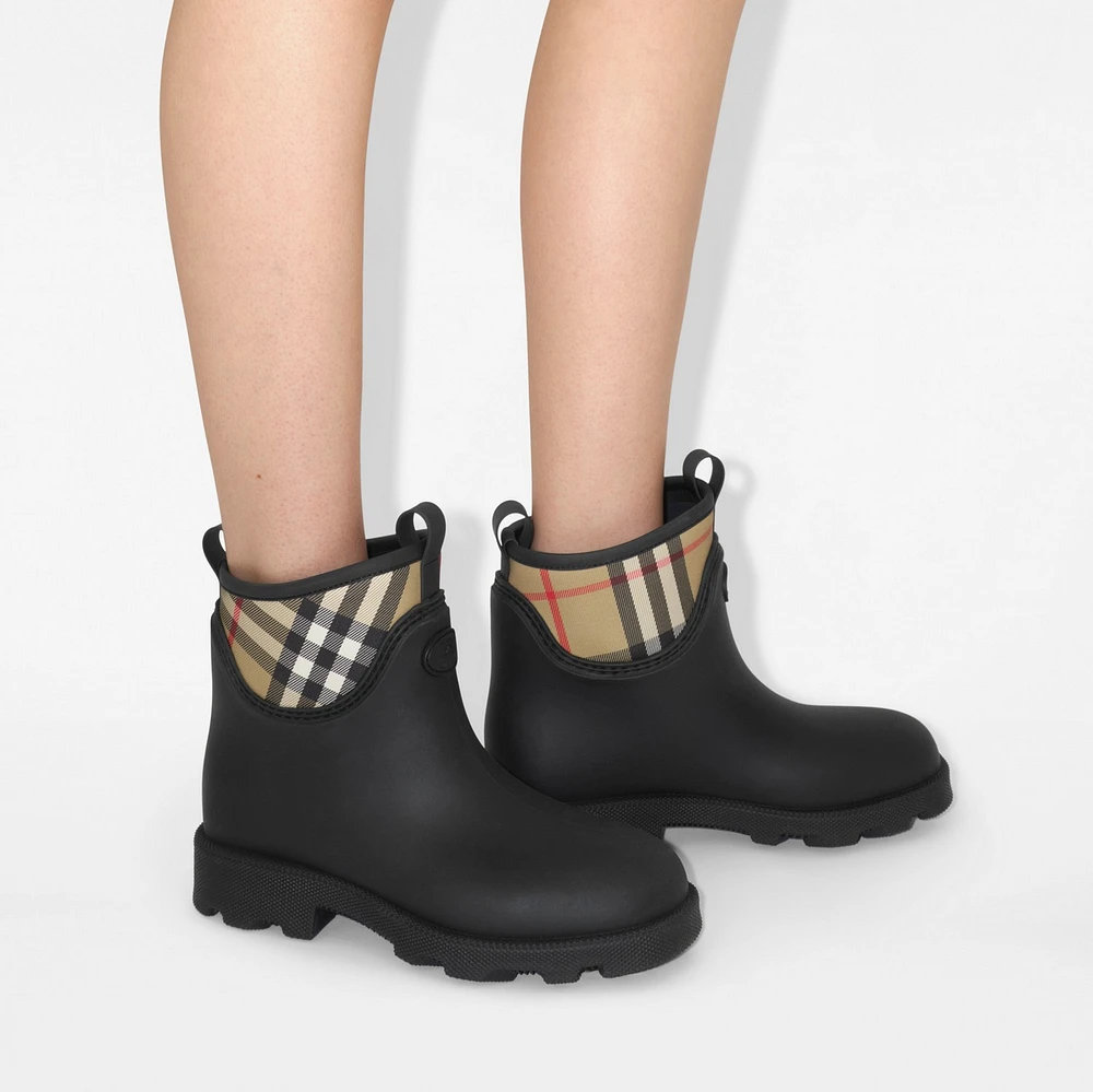 Rubber Marsh Stamp Low Boots​ in Black - Women | Burberry® Official
