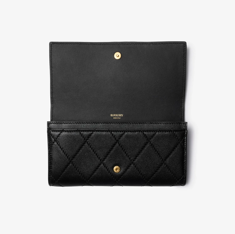 Strand Continental Wallet in Black - Women, Leather | Burberry® Official