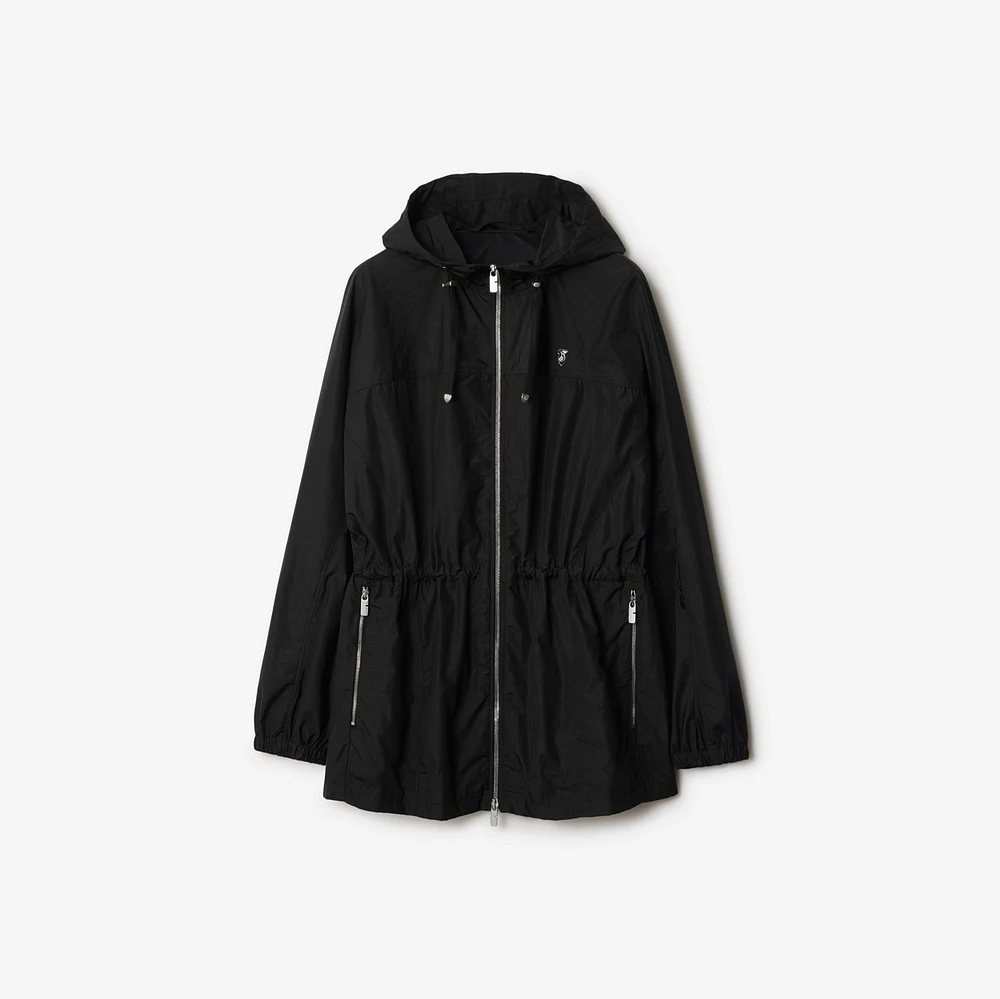 Short Nylon Cotton Parka in Black - Women | Burberry® Official
