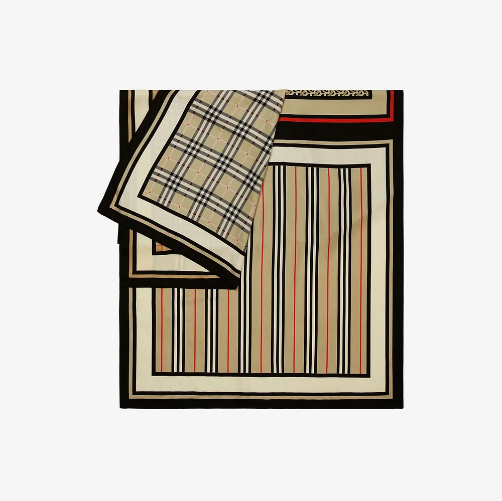 Montage Print Silk Scarf in Archive beige | Burberry® Official
