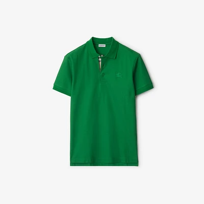 Cotton Polo Shirt in Leaf green - Men | Burberry® Official