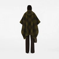 Reversible Check Wool Cape in Camp | Burberry® Official