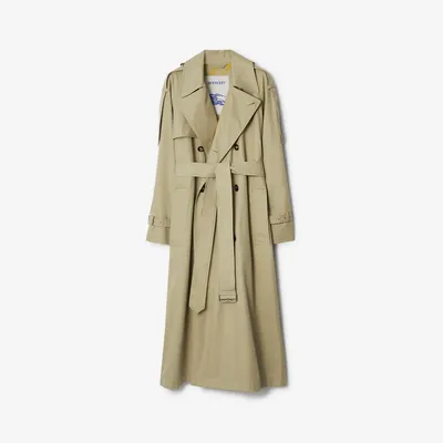 Long Gabardine Castleford Trench Coat in Hunter - Women | Burberry® Official