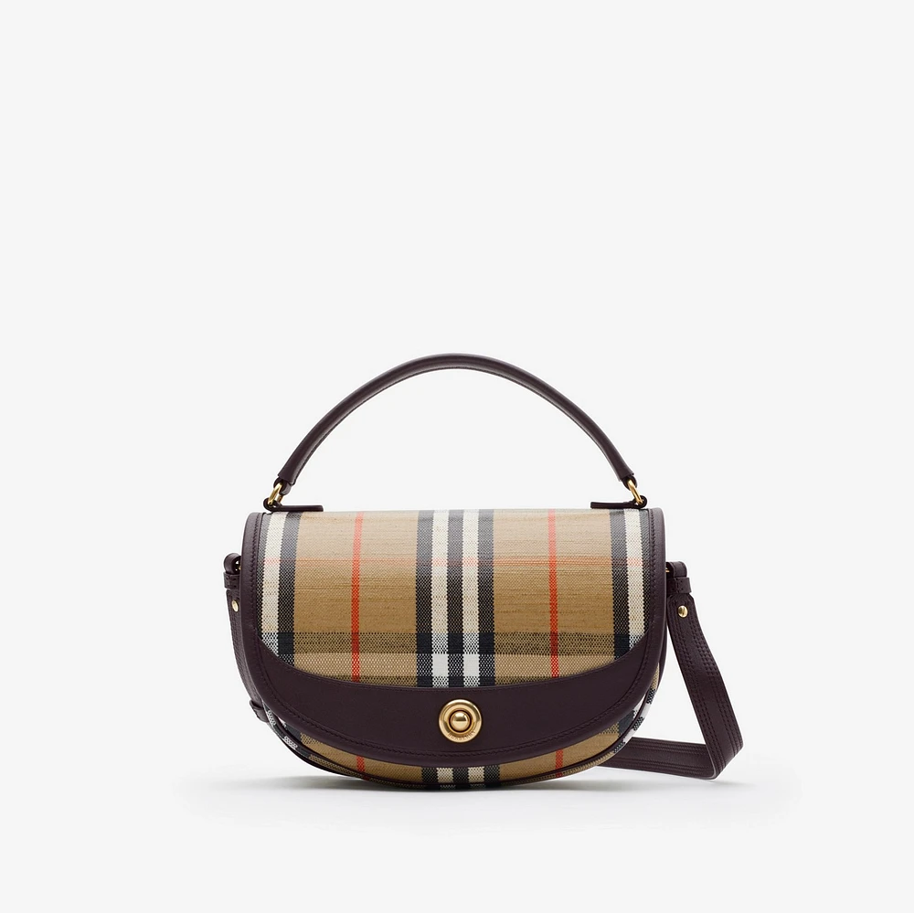 Highlands Crossbody Bag in Sand - Women, Cotton, Linen | Burberry® Official